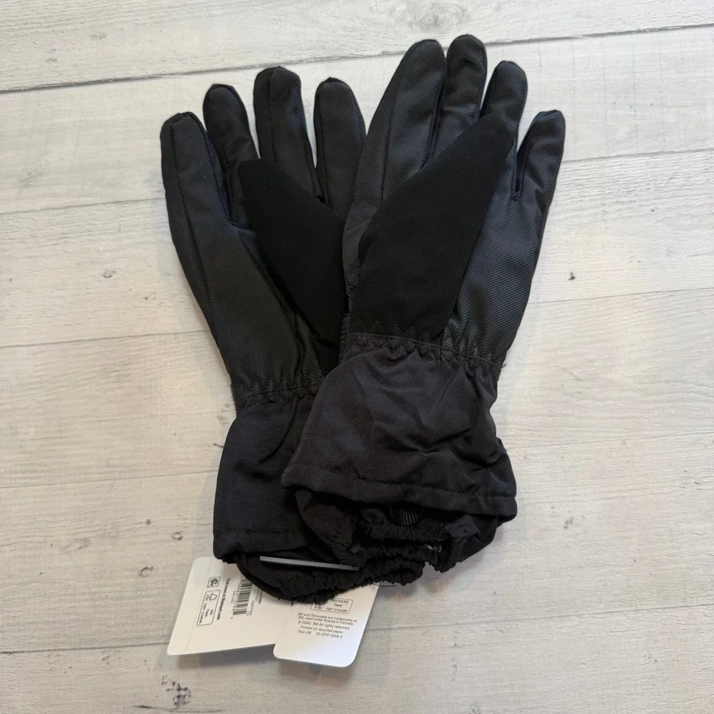 Ozark Trail boys‎ winter ski gloves black and orange L/XL NEW